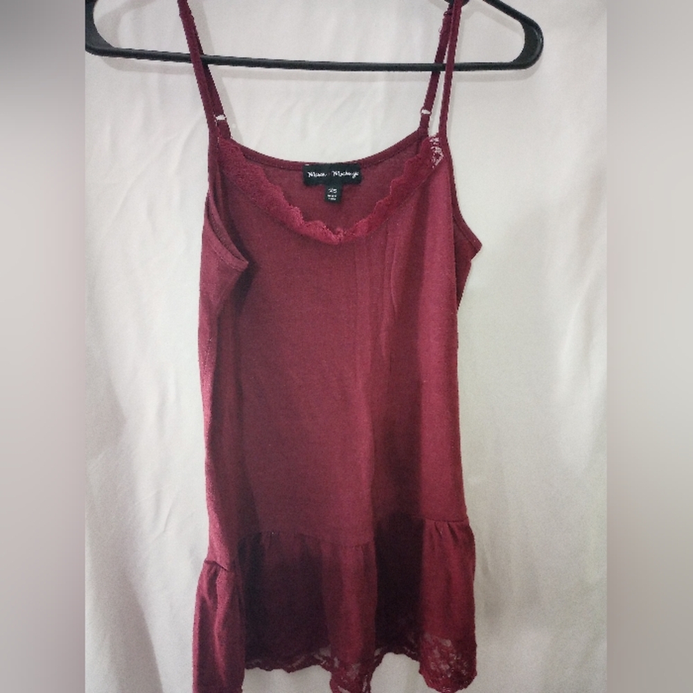 Burgundy Lace Cami